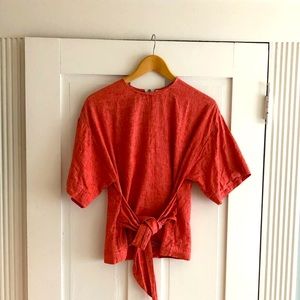 MSGM Milan Linen Cotton Top